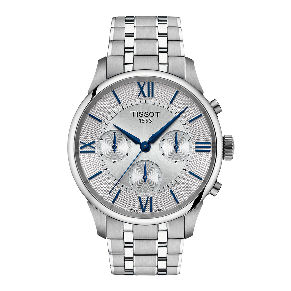 Tissot Chemin Des Tourelles Automatic Chronograph T139.462.11.038.00 Ανοξείδωτο ατσάλι Μπρασελέ Ασημί χρώμα καντράν