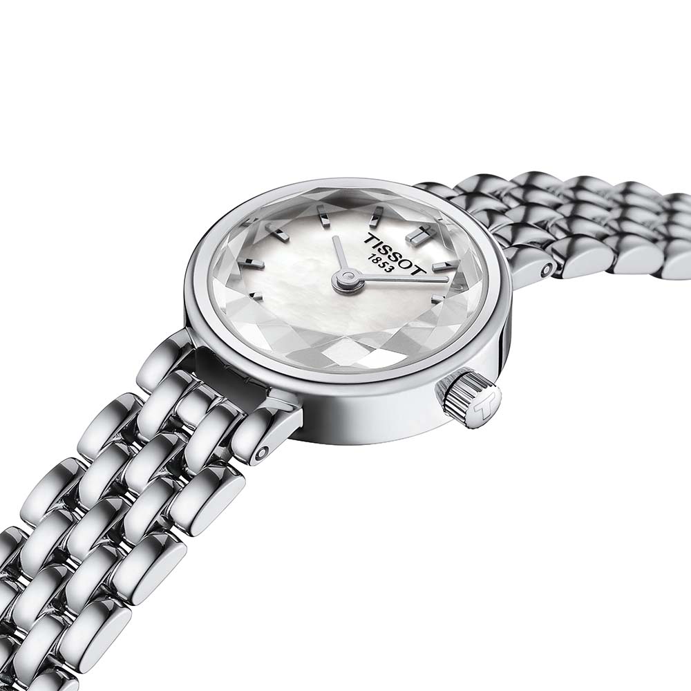 Tissot Lovely Round T140.009.11.111.00 Quartz Ανοξείδωτο ατσάλι Μπρασελέ Λευκό φιλντίσι πλάκα καντράν