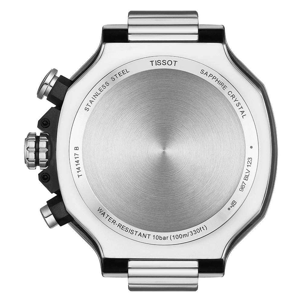 Tissot T-Race Chronograph T141.417.11.031.00 Quartz Χρονογράφος Ανοξείδωτο ατσάλι Μπρασελέ Ασημί χρώμα καντράν