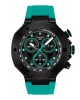 Tissot T-Race Quartz Chronograph T141.417.37.051.01 Ιονισμένο ανοξείδωτο ατσάλι Πράσινο καουτσούκ λουρί Μαύρο χρώμα καντράν