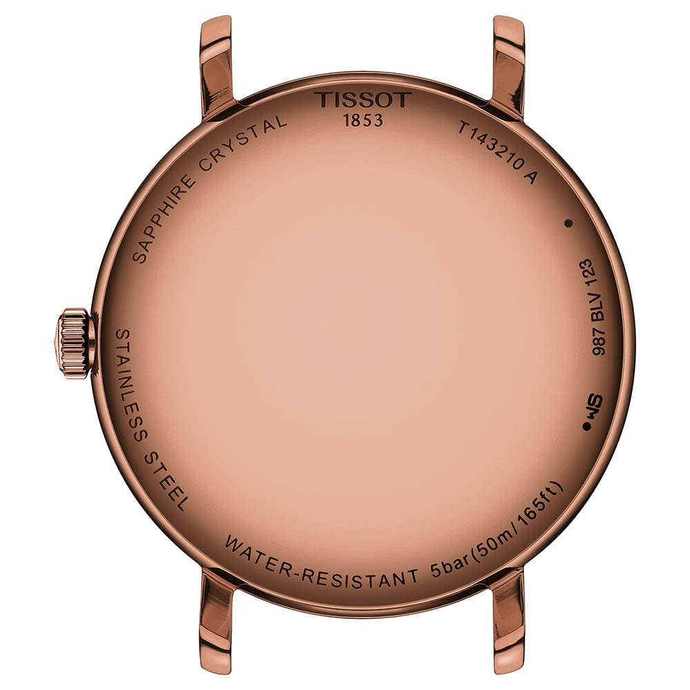 Tissot Everytime 34MM T143.210.33.331.00 Quartz Επιχρυσωμένο ανοξείδωτο ατσάλι Μπρασελέ millanese Ροζ χρώμα καντράν