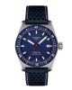 Tissot PR516 Powermatic 80 T149.407.16.041.00 Αυτόματο Ανοξείδωτο ατσάλι Μπλε δερμάτινο λουρί Μπλε χρώμα καντράν