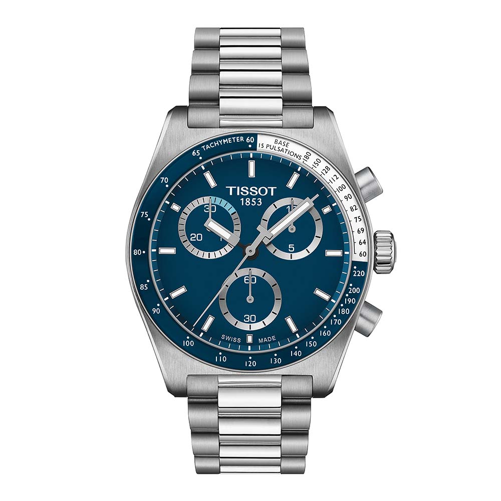 Tissot PR516 Chronograph T149.417.11.041.00 Quartz Χρονογράφος Ανοξείδωτο ατσάλι Μπρασελέ Μπλε χρώμα καντράν