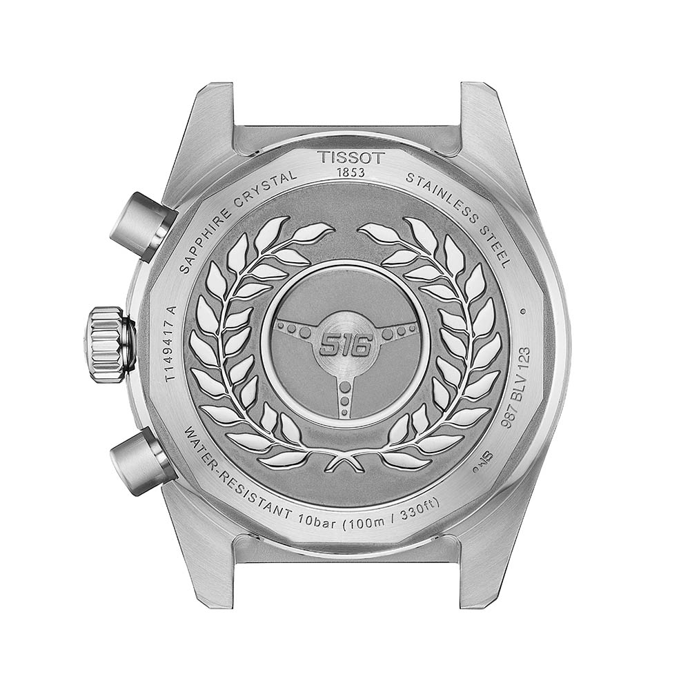Tissot PR516 Chronograph T149.417.22.051.00 Quartz Χρονογράφος Ανοξείδωτο ατσάλι Διμεταλλικό μπρασελέ Μαύρο χρώμα καντράν