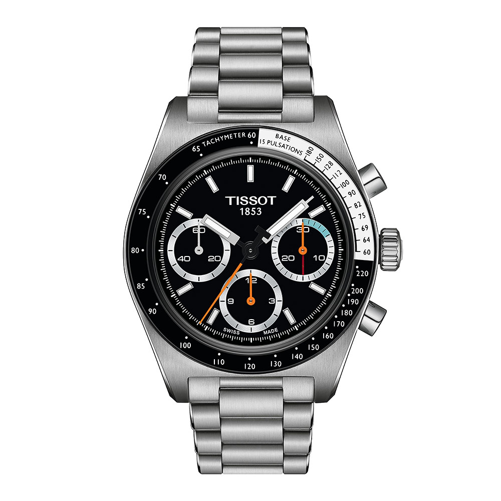 Tissot PR516 Mechanical Chronograph T149.459.21.051.00 Μηχανικό Ανοξείδωτο ατσάλι Μπρασελέ Μαύρο χρώμα καντράν