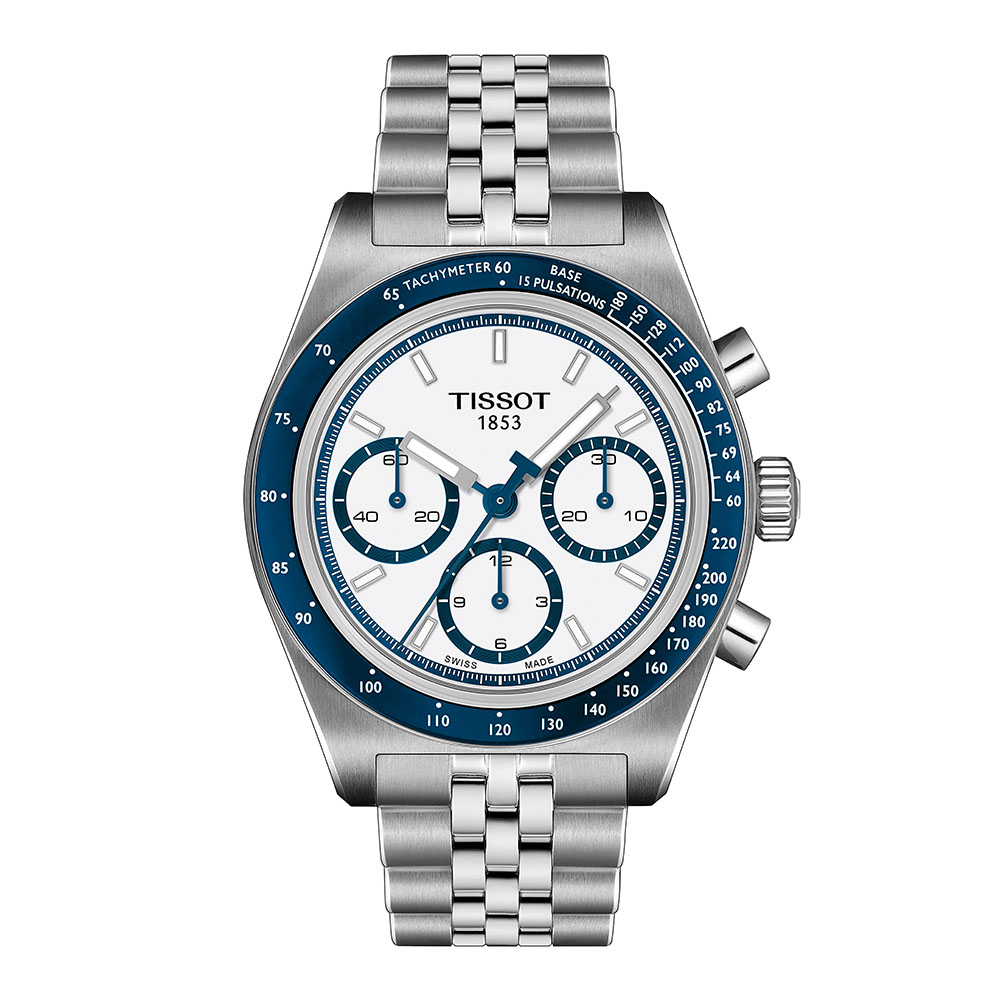 Tissot PR516 Chronograph T149.462.11.011.00 Αυτόματο Ανοξείδωτο ατσάλι Μπρασελέ Λευκό χρώμα καντράν