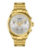 Tissot PR 100 Chronograph T150.417.33.031.00 Quartz Χρονογράφος Επιχρυσωμένο ανοξείδωτο ατσάλι Μπρασελέ Ασημί χρώμα καντράν