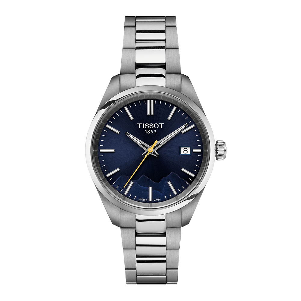 Tissot PR 100 Jungfraubahn 34mm T150.210.11.041.01 Quartz Ανοξείδωτο ατσάλι Μπρασελέ Μπλε χρώμα καντράν