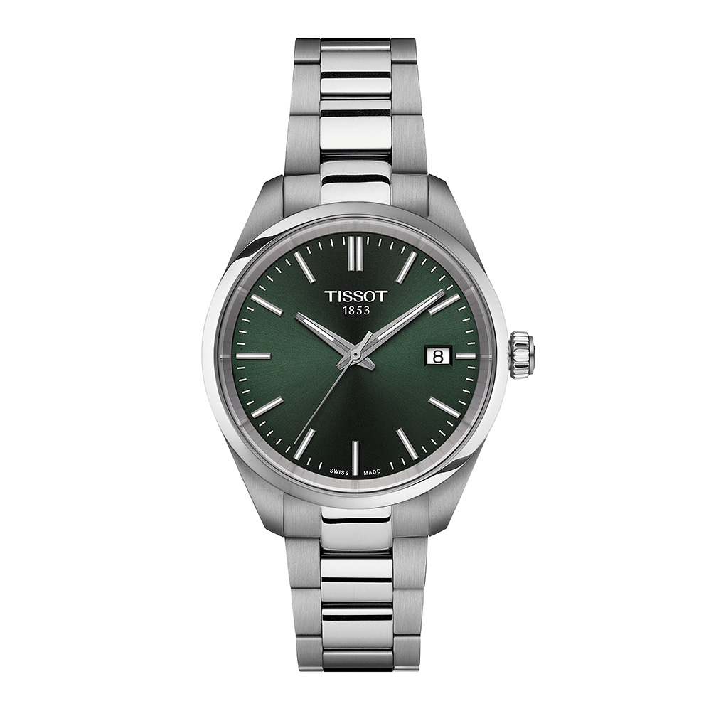 Tissot PR 100 T150.210.11.091.00 Quartz Ανοξείδωτο ατσάλι Μπρασελέ Πράσινο χρώμα καντράν