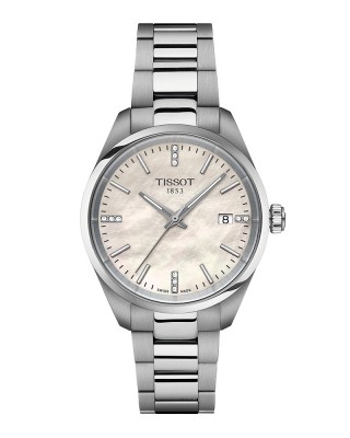 Τissot PR 100 T150.210.11.116.00 Quartz Ανοξείδωτο ατσάλι Μπρασελέ Φιλντίσι καντράν Διαμάντια