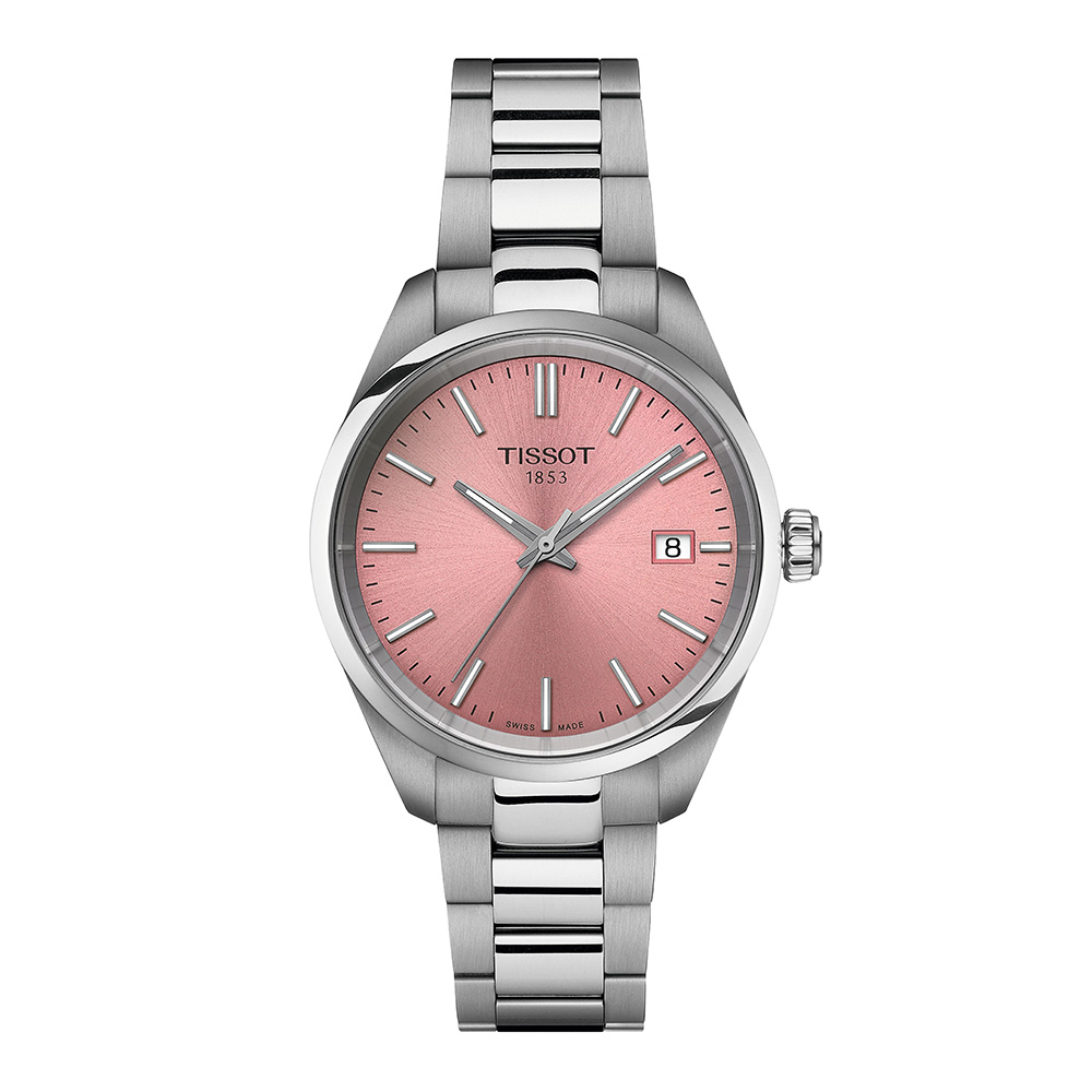 Tissot PR 100 T150.210.11.331.00 Quartz Ανοξείδωτο ατσάλι Μπρασελέ Ροζ χρώμα καντράν