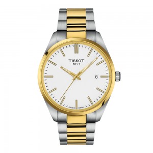 Tissot PR 100 T150.410.22.011.00 Quartz Ανοξείδωτο ατσάλι Μπρασελέ Λευκό χρώμα καντράν