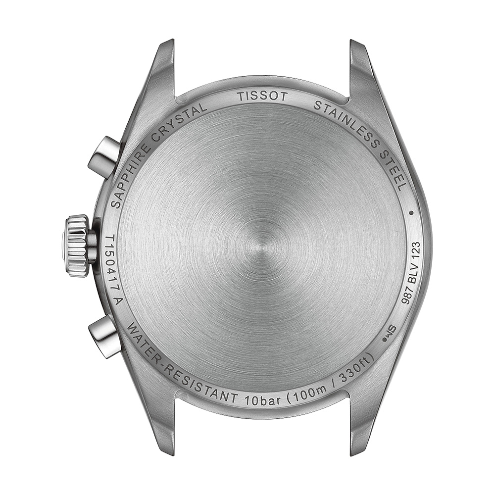 Tissot PR 100 Chronograph T150.417.11.351.00 Quartz Χρονογράφος Ανοξείδωτο ατσάλι Μπρασελέ Μπλε πάγου χρώμα καντράν