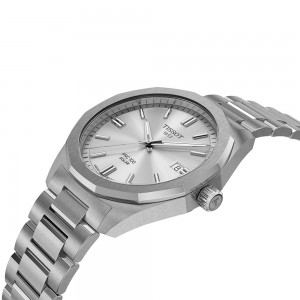 Tissot PRC 100 Solar Quartz 39mm T151.422.11.031.00 Ανοξείδωτο ατσάλι Μπρασελέ Ασημί χρώμα καντράν