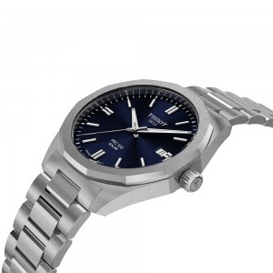 Tissot PRC 100 Solar Quartz 39mm T151.422.11.041.00 Ανοξείδωτο ατσάλι Μπρασελέ Μπλε χρώμα καντράν