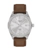 Tissot PRC 100 Solar Quartz 39mm T151.422.16.031.00 Ανοξείδωτο ατσάλι Καφέ δερμάτινο λουρί Ασημί χρώμα καντράν