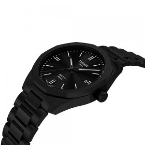Tissot PRC 100 Solar Quartz 39mm T151.422.33.051.00 Ιονισμένο Ανοξείδωτο ατσάλι Μπρασελέ Μαύρο χρώμα καντράν