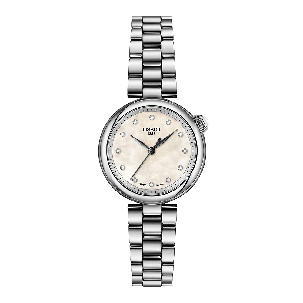 Tissot Desir T152.010.11.116.00 Quartz Ανοξείδωτο ατσάλι Μπρασελέ Λευκό φίνλτισι χρώμα καντράν Διαμάντια