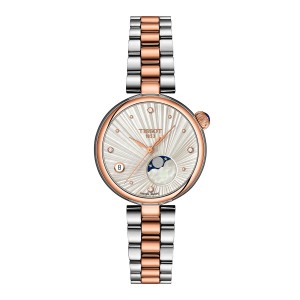 Tissot Desir 29.6mm T152.223.22.036.00 Quartz Ανοξείδωτο ατσάλι Διμεταλικό μπρασελέ Ασημί χρώμα καντράν Διαμάντια