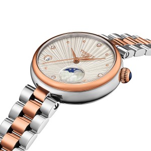 Tissot Desir 29.6mm T152.223.22.036.00 Quartz Ανοξείδωτο ατσάλι Διμεταλικό μπρασελέ Ασημί χρώμα καντράν Διαμάντια