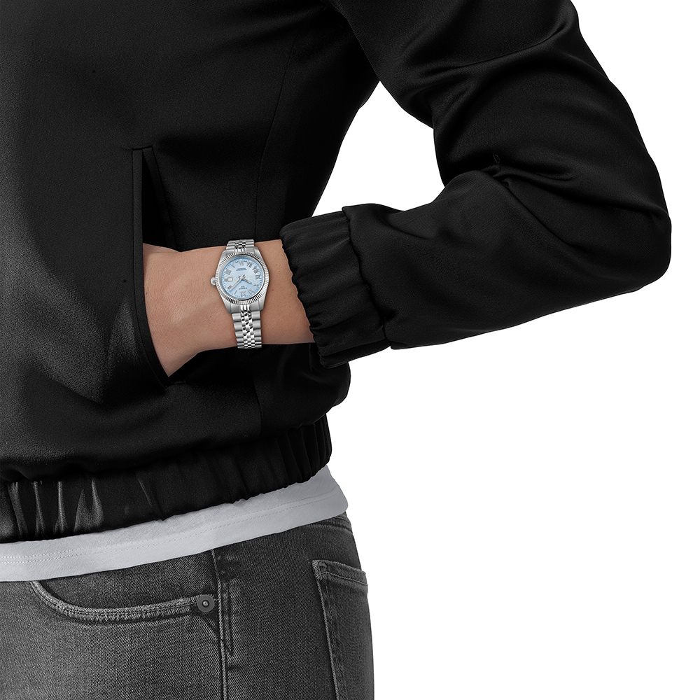 Tissot Ballade 30MM T156.208.11.353.00 Αυτόματο Ανοξείδωτο ατσάλι Μπρασελέ Μπλε του πάγου χρώμα καντράν