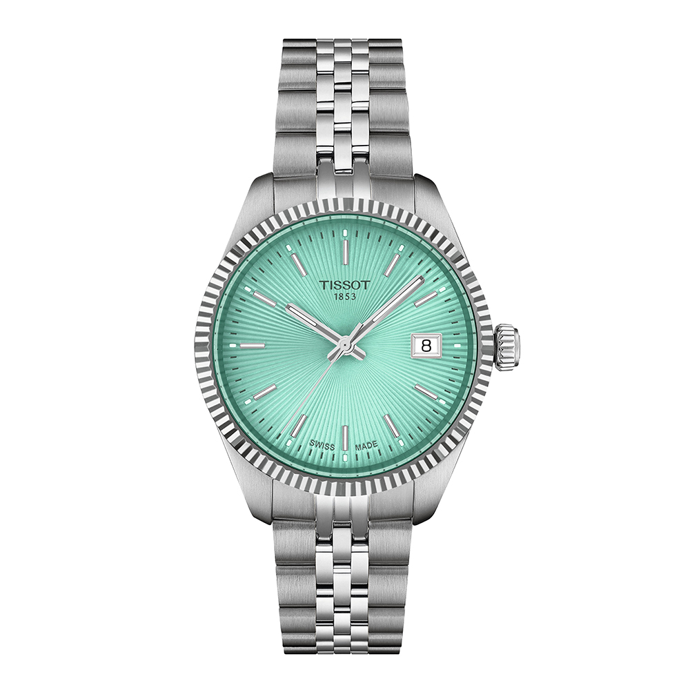 Tissot Ballade 34MM T156.210.11.091.00 Quartz Ανοξείδωτο ατσάλι Μπρασελέ Πράσινο χρώμα καντράν