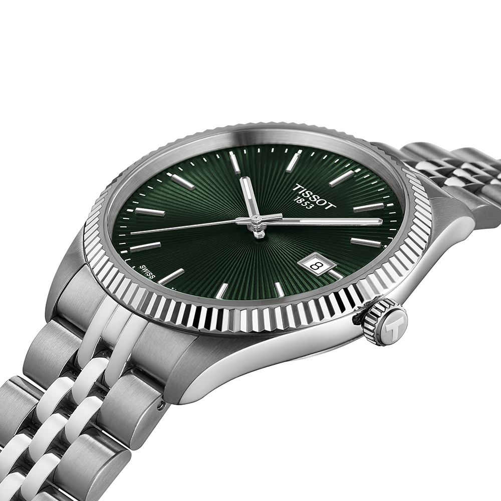 Tissot Ballade 40MM T156.410.11.091.00 Quartz Ανοξείδωτο ατσάλι Μπρασελέ Πράσινο χρώμα καντράν