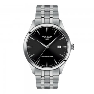 Tissot Classic Dream 40mm T158.407.11.051.00 Αυτόματο Ανοξείδωτο ατσάλι Μπρασελέ Μαύρο χρώμα καντράν
