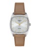 Tissot Stylist T159.909.16.031.00 Quartz Ανοξείδωτο ατσάλι Καφέ δερμάτινο λουρί Ασημί χρώμα καντράν