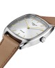 Tissot Stylist T159.909.16.031.00 Quartz Ανοξείδωτο ατσάλι Καφέ δερμάτινο λουρί Ασημί χρώμα καντράν