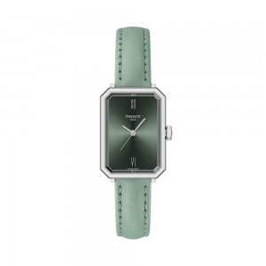 Tissot Srv 30MM T160.110.16.093.00 Quartz Ανοξείδωτο ατσάλι Πράσινο δερμάτινο λουρί Πράσινο χρώμα καντράν