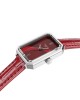 Tissot Srv 30MM T160.110.16.423.00 Quartz Ανοξείδωτο ατσάλι Κόκκινο δερμάτινο λουρί Κόκκινο χρώμα καντράν