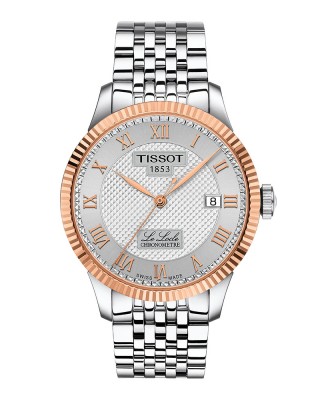Tissot Le Locle Cosc 39MM 18k Gold bezel T932.408.41.033.00 Αυτόματο Ανοξείδωτο ατσάλι Μπρασελέ Ασημί χρώμα καντράν Λατινική αρίθμηση