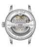 Tissot Le Locle Powermatic 80 Open Heart T006.407.11.033.02 Αυτόματο Ανοξείδωτο ατσάλι Μπρασελέ Ασημί χρώμα καντράν