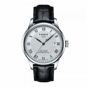 Tissot Le Locle Powermatic 80 T006.407.16.033.00 Ανοξείδωτο ατσάλι Μαύρο ανάγλυφο δερμάτινο λουρί  Λατινική αρίθμηση