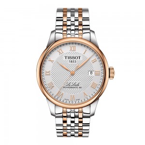 Tissot Le Locle Powermatic 80 T006.407.22.033.00 Automatic Stainless steel Bimetallic bracelet Plated bezel Silver color dial Latin numbered
