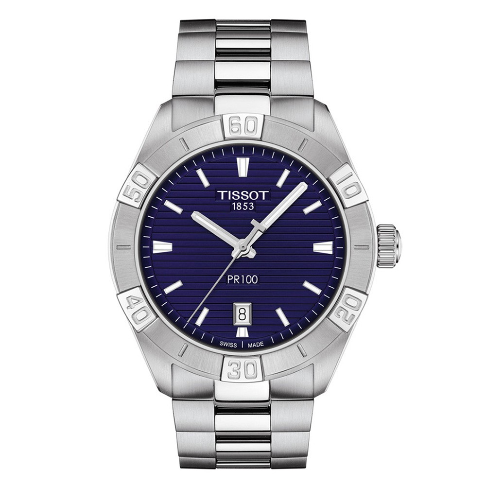 Tissot PR 100 Spor Gent T101.610.11.041.00 Quartz Ανοξείδωτο ατσάλι Μπρασελέ Μπλε καντράν
