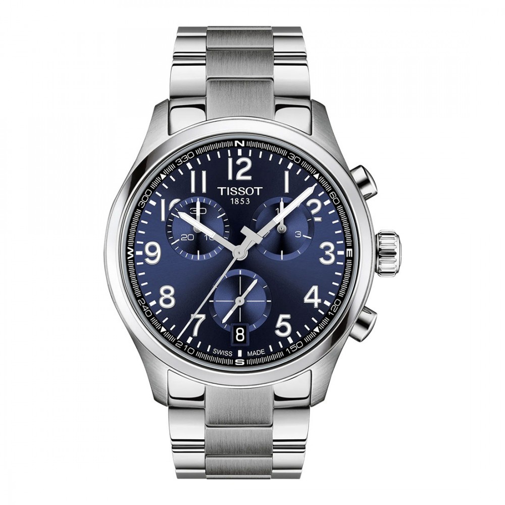 Tissot Chrono L T116.417.11.042.00 Ανοξείδωτο ατσάλι Μπρασελέ Μπλε χρώμα καντράν