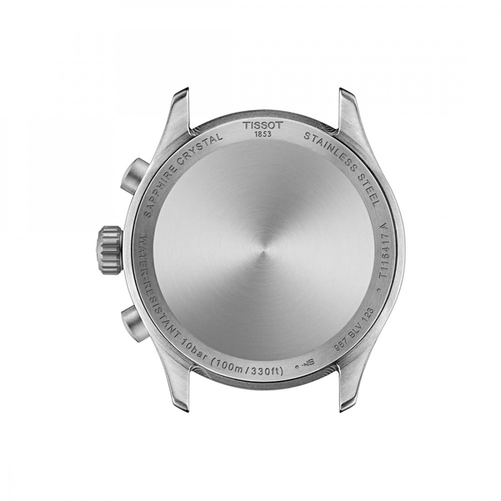 Tissot Chrono L T116.417.16.052.01 Ανοξείδωτο ατσάλι Καφέ δερμάτινο λουρί Μαύρο χρώμα καντράν