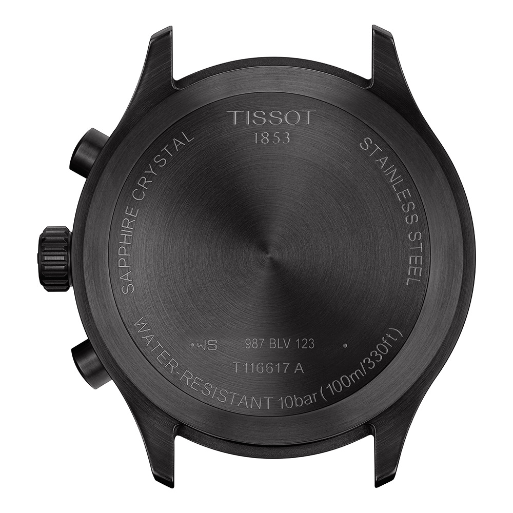 Tissot Chrono XL T116.617.36.052.03 Ανοξείδωτο ατσάλι Καφέ δερμάτινο λουρί Μαύρο χρώμα καντράν