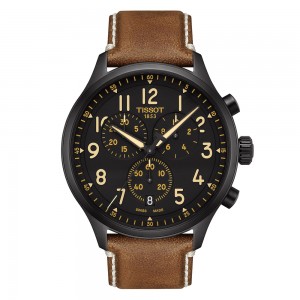 Tissot Chrono XL T116.617.36.052.03 Stainless steel Brown leather strap Black color dial