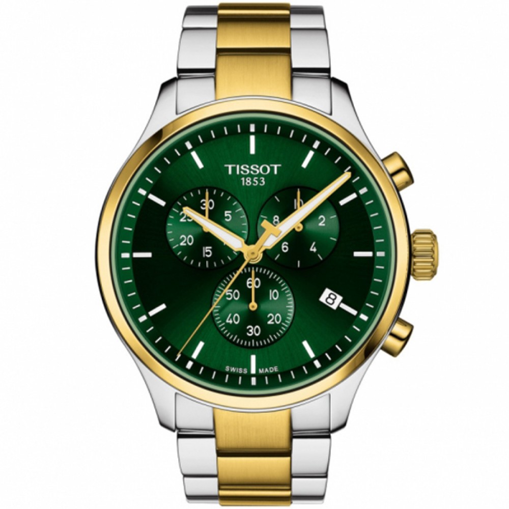 TISSOT Chrono XL Classic T116.617.22.091.00 Αυτόματο Ανοξείδωτο ατσάλι μπρασελέ πράσινο χρώμα καντράν 