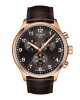 TISSOT Chrono XL Classic T116.617.36.057.01 Ανοξείδωτο ατσάλι Καφέ δερμάτινο λουρί Μαυρο χρώμα καντράν