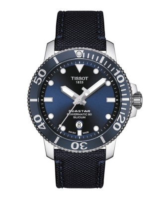 Tissot Seastar 1000 Powermatic 80 Silicium T120.407.17.041.01 Ανοξείδωτο ατσάλι Κεραμική στεφάνη Καταδυτικό Υφασμάτινο λουρί Καταδυτικό
