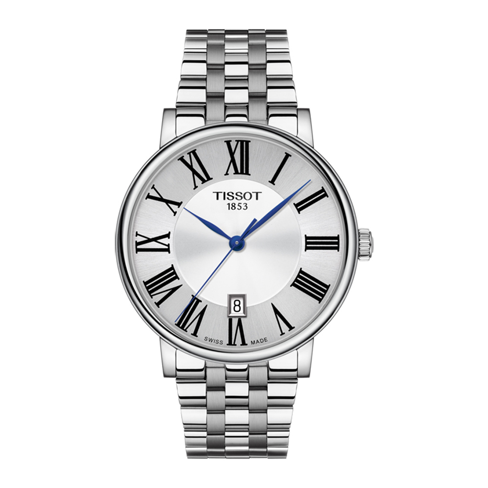Tissot Carson Premium T122.410.11.033.00 Quartz Ανοξείδωτο ατσάλι Μπρασελέ Ασημί χρώμα καντράν Λατινική αρίθμηση 