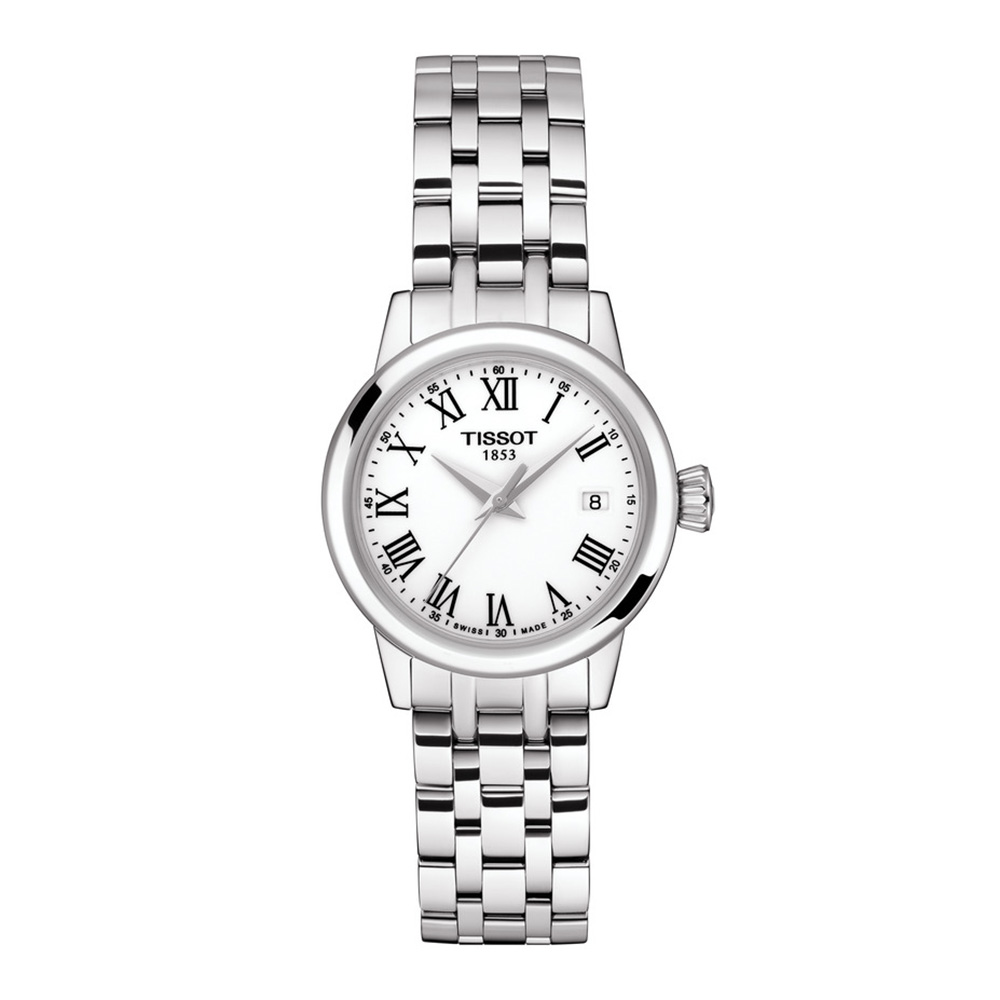 TISSOT Classic Dream Lady T129.210.11.013.00 Ανοξείδωτο ατσάλι Λατινική αρίθμηση Quartz Λευκό Καντράν