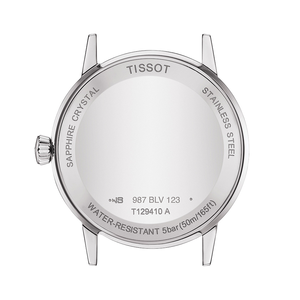 Tissot Classic Dream T129.410.11.053.00 Quartz Ανοξείδωτο ατσάλι Μπρασελέ Λατινική αρίθμηση Μαύρο Καντράν