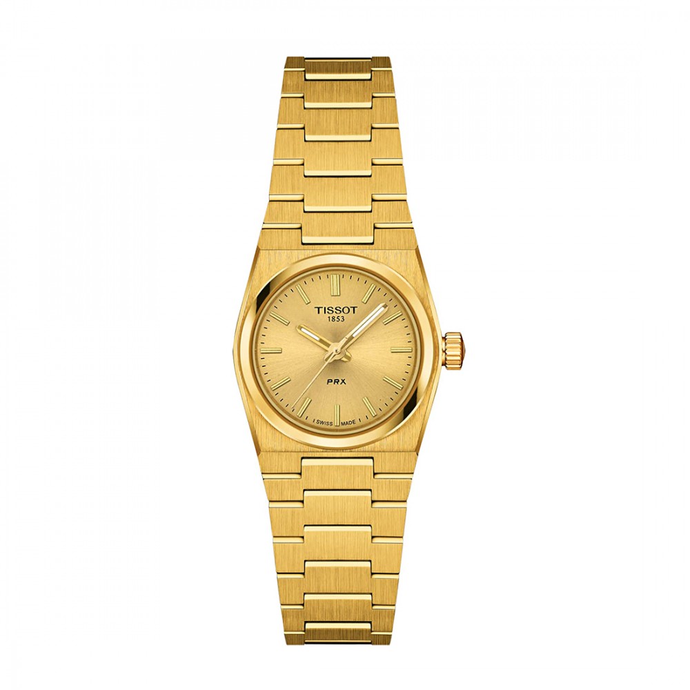 Tissot Prx T137.010.33.021.00 Quartz Επιχρυσωμένο ανοξείδωτο ατσάλι Μπρασελέ Σαμπανιζέ χρώμα καντράν