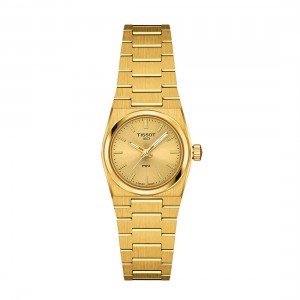 Tissot Prx T137.010.33.021.00 Quartz Επιχρυσωμένο ανοξείδωτο ατσάλι Μπρασελέ Σαμπανιζέ χρώμα καντράν