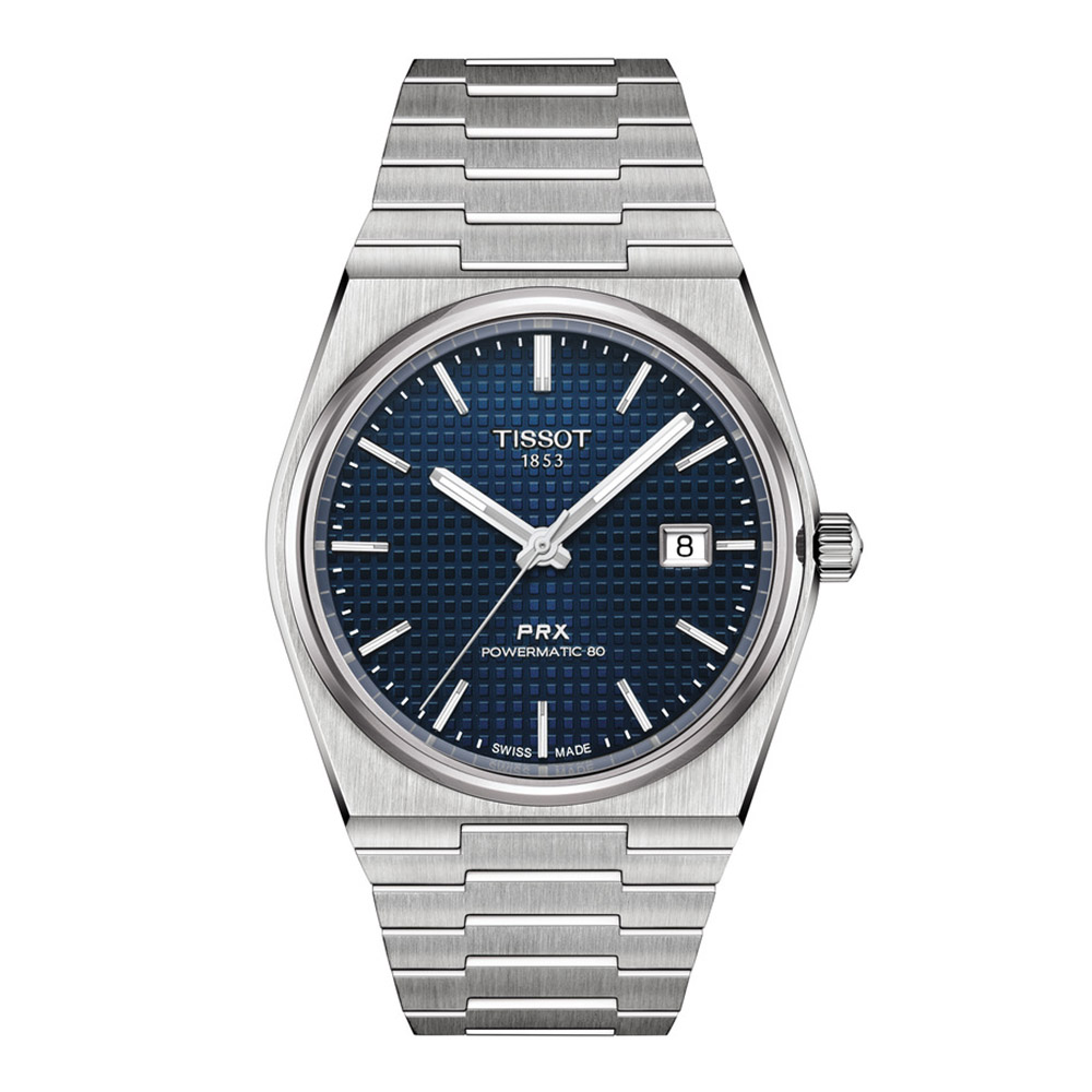 Tissot Prx Powermatic 80 T137.407.11.041.00 Ανοξείδωτο ατσάλι Μπρασελέ Μπλε χρώμα καντράν